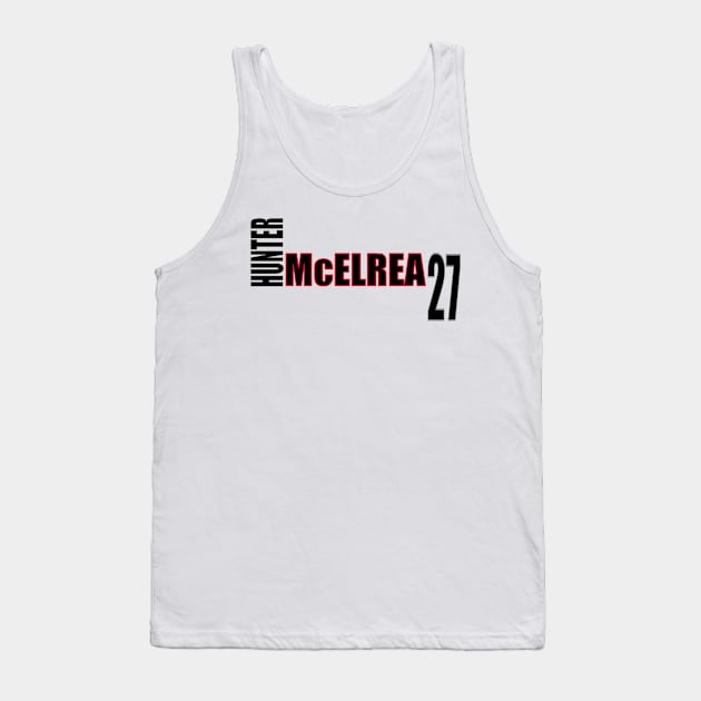 Hunter McElrea '23 black text Tank Top by SteamboatJoe